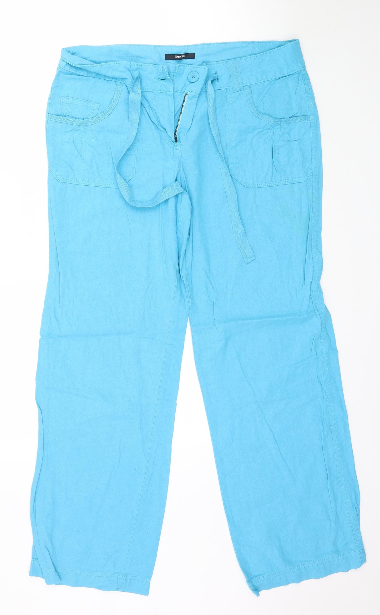 George Womens Blue   Trousers  Size 12 L30 in
