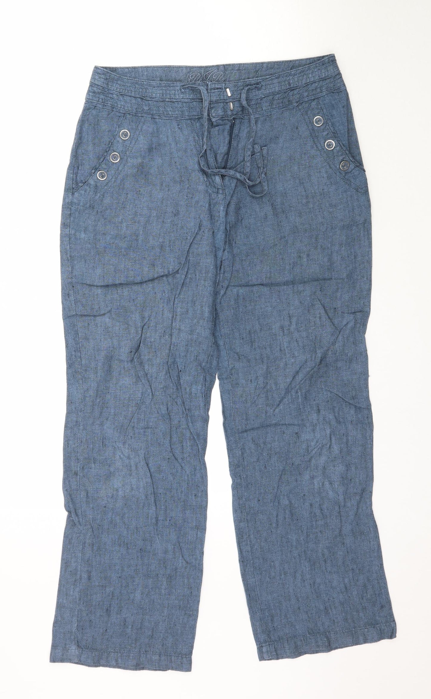 Debenhams Womens Blue   Trousers  Size 8 L29 in