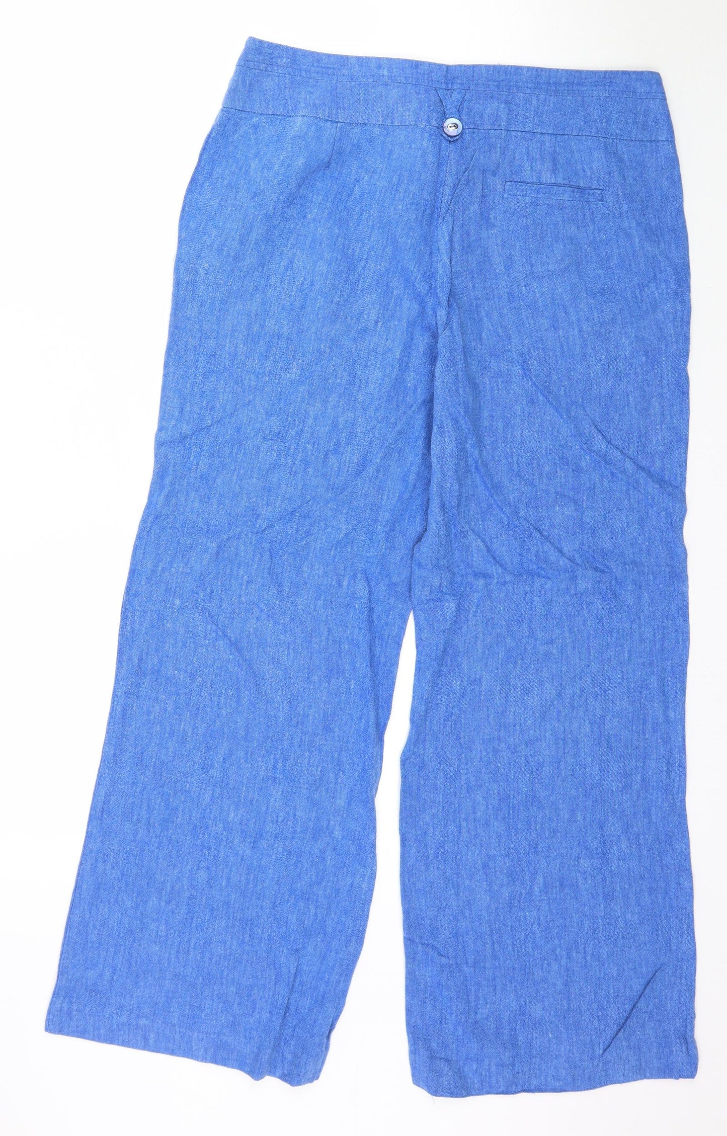 M&Co Womens Blue   Trousers  Size 12 L28 in