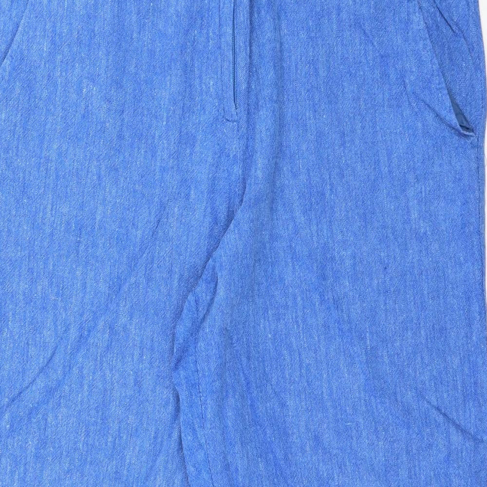 M&Co Womens Blue   Trousers  Size 12 L28 in