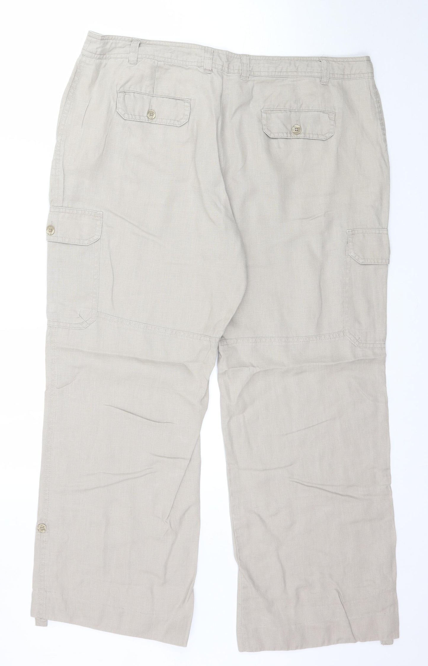 John Lewis Womens Beige   Trousers  Size 16 L29 in