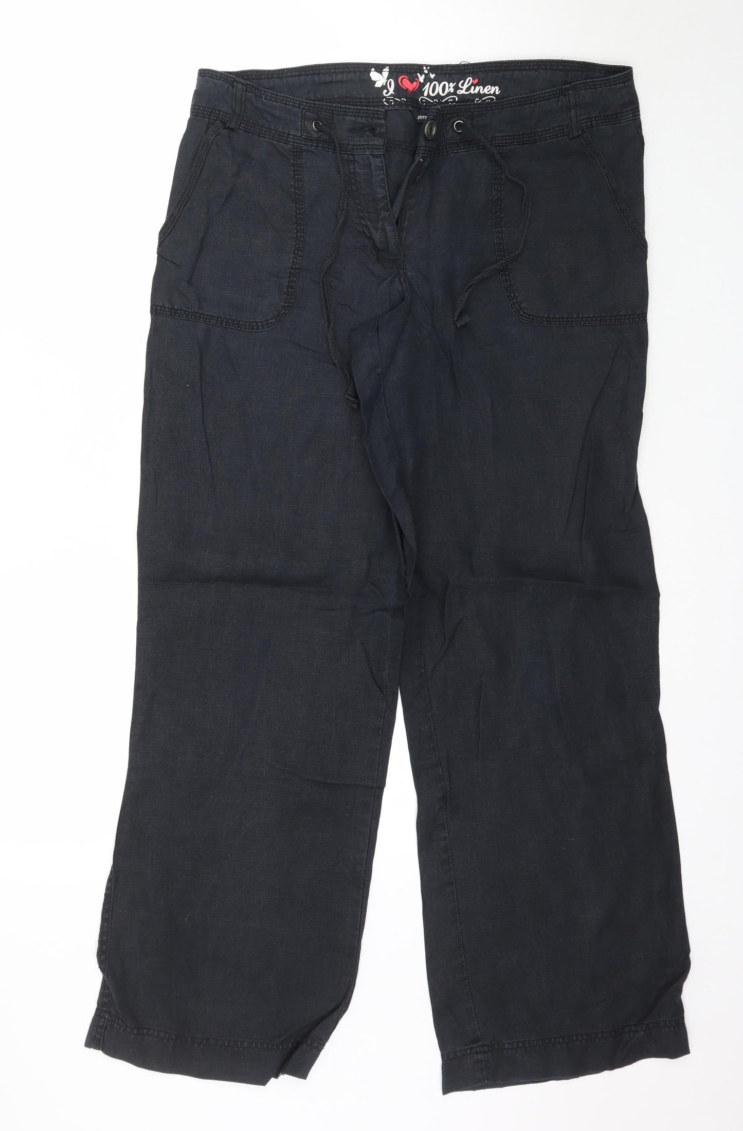 Atmosphere Womens Black   Trousers  Size 12 L31 in