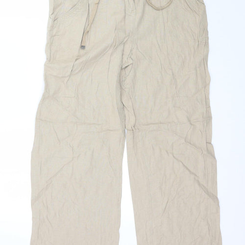 Papaya Womens Beige   Trousers  Size 14 L30 in