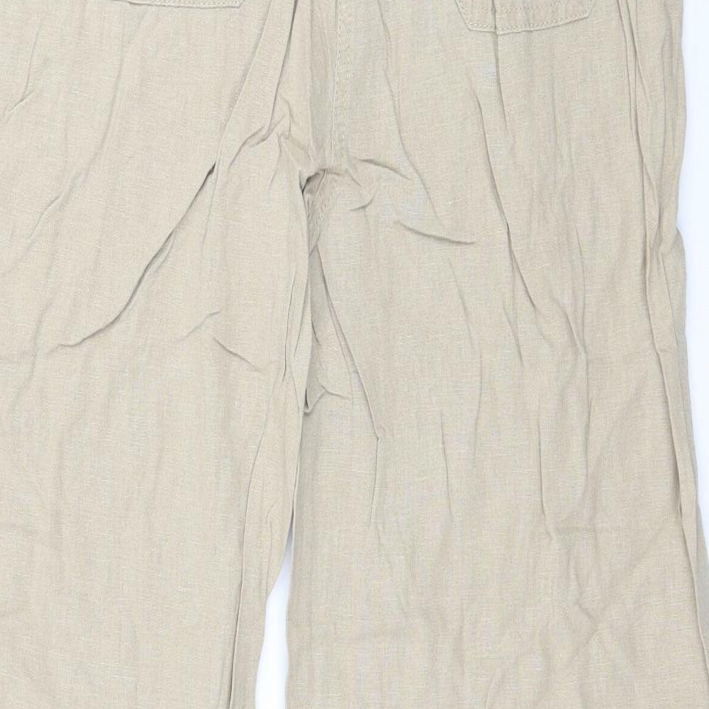 Papaya Womens Beige   Trousers  Size 14 L30 in
