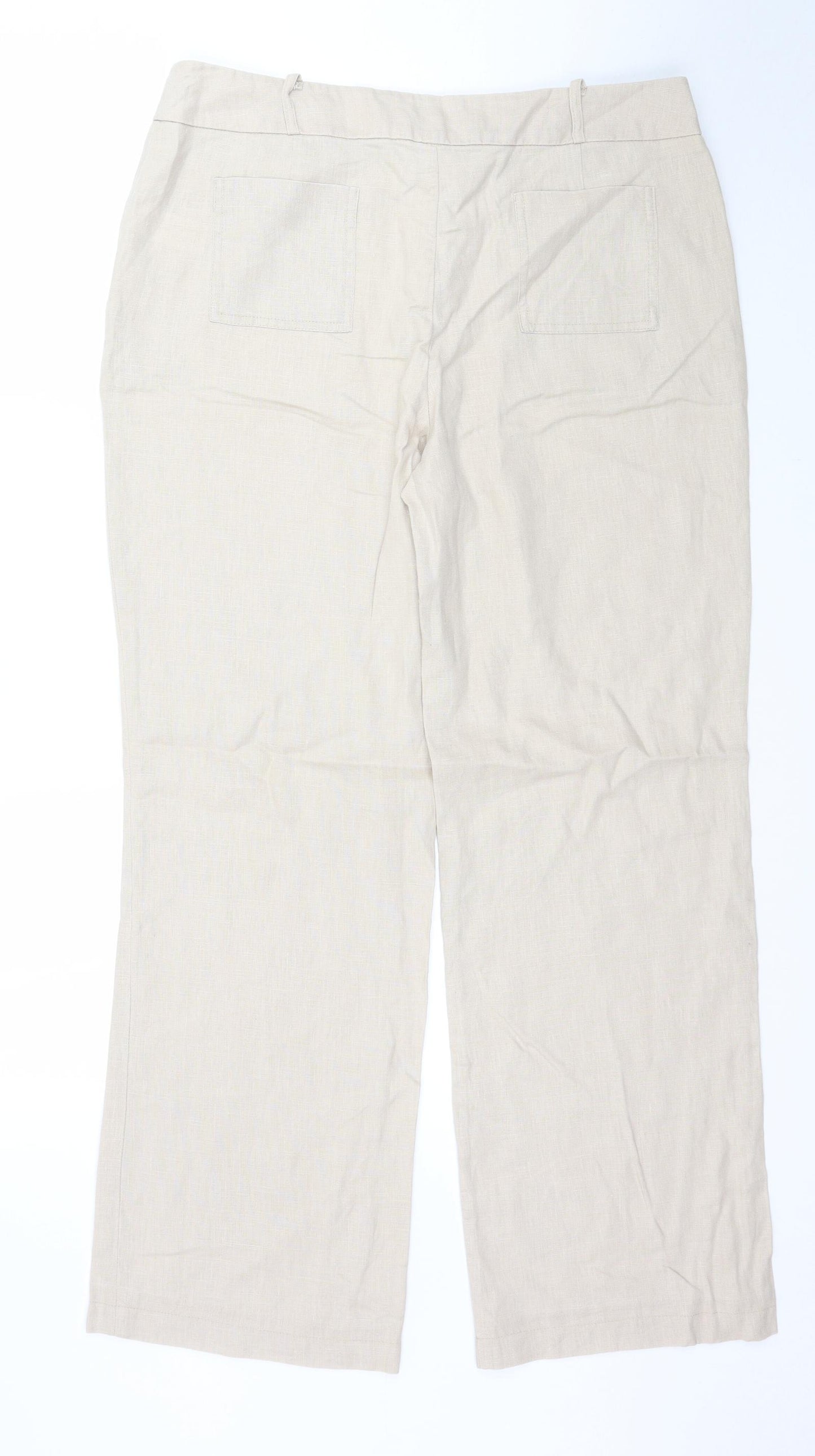 Principles Womens Beige   Trousers  Size 14 L30 in