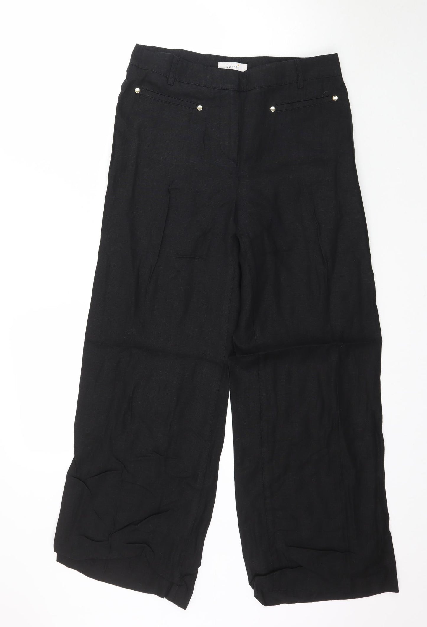 Per Una Womens Black   Trousers  Size 10 L29 in