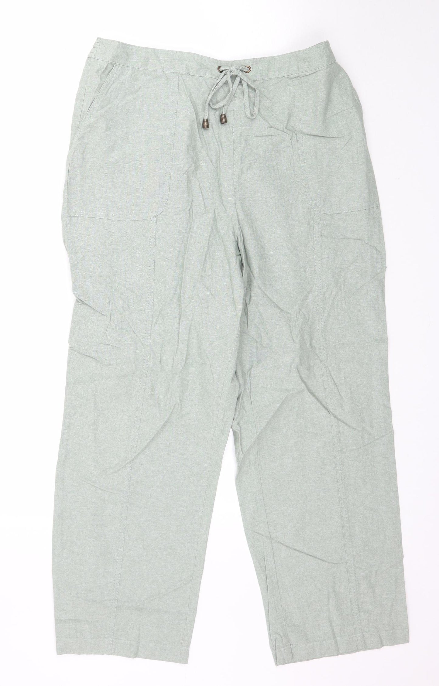 Isle Womens Green   Trousers  Size 16 L27 in
