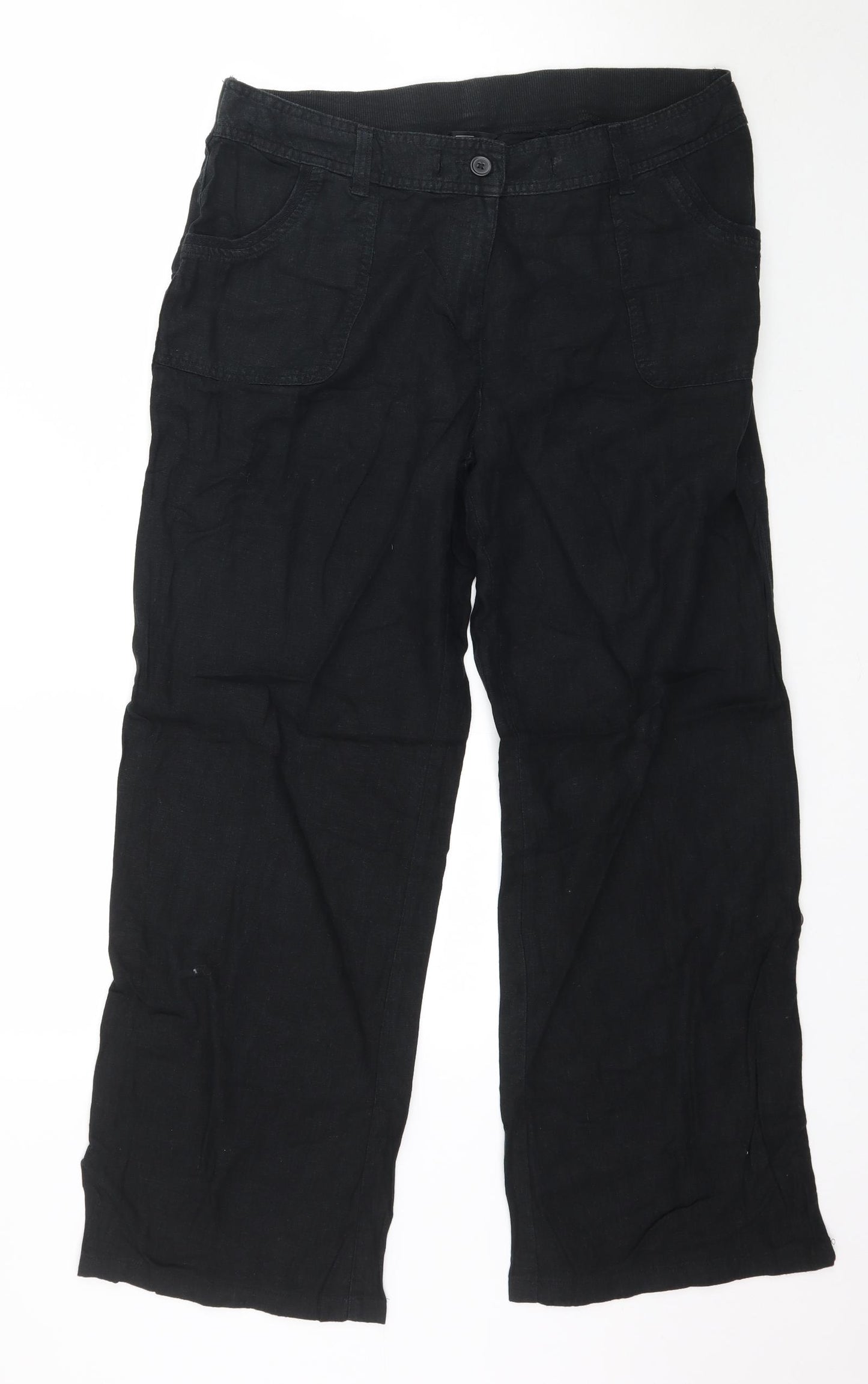 F&F Womens Black   Trousers  Size 16 L29 in