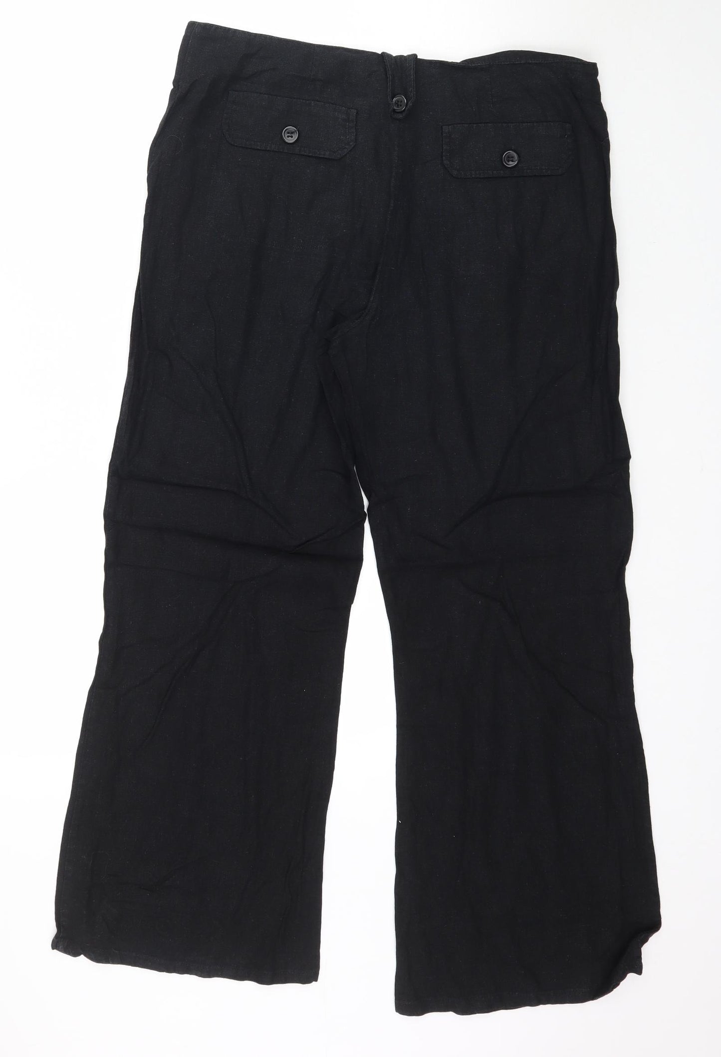 AMARANTO Womens Black   Trousers  Size 14 L29 in