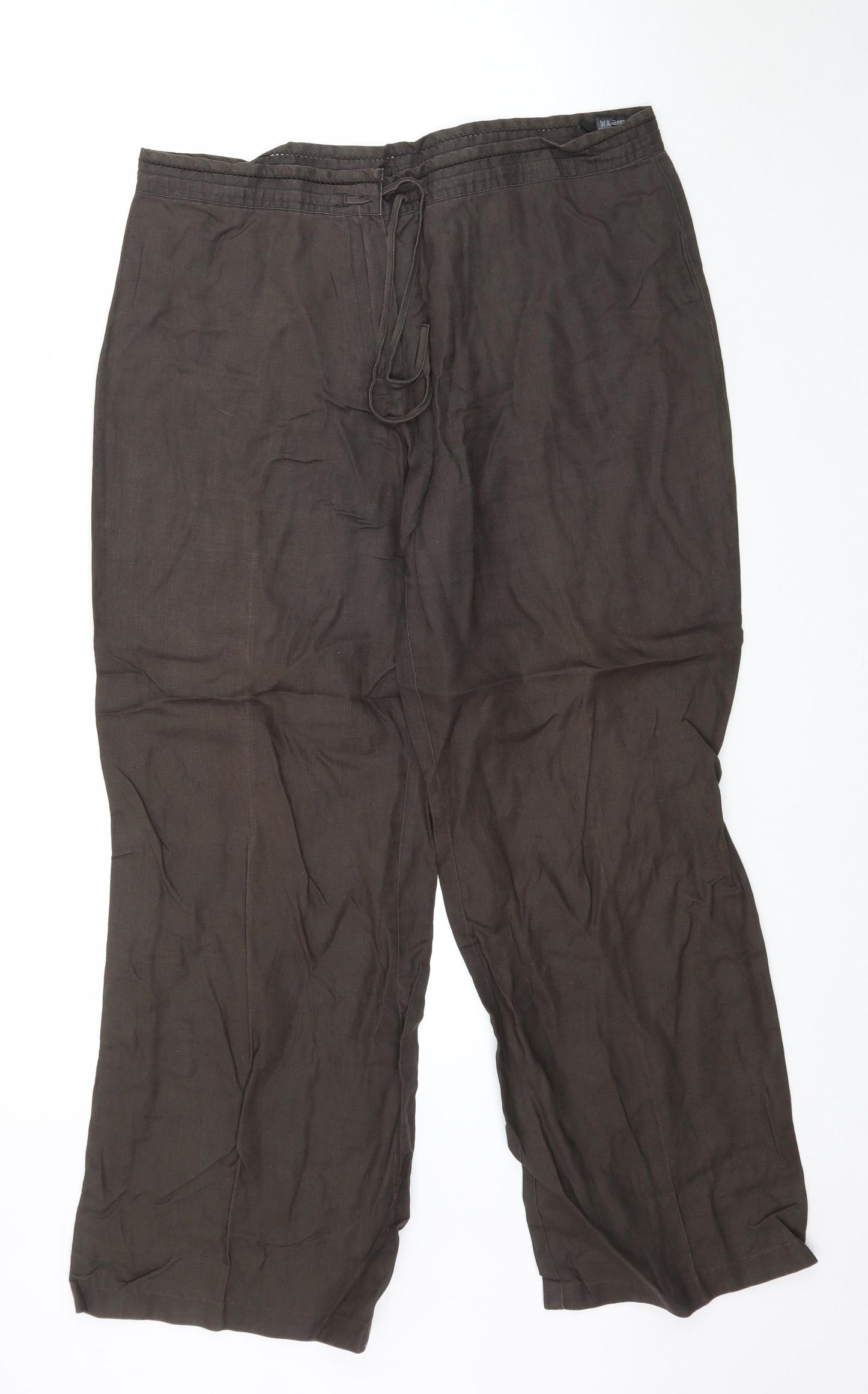 Marks and Spencer Womens Brown   Trousers  Size 14 L28 in