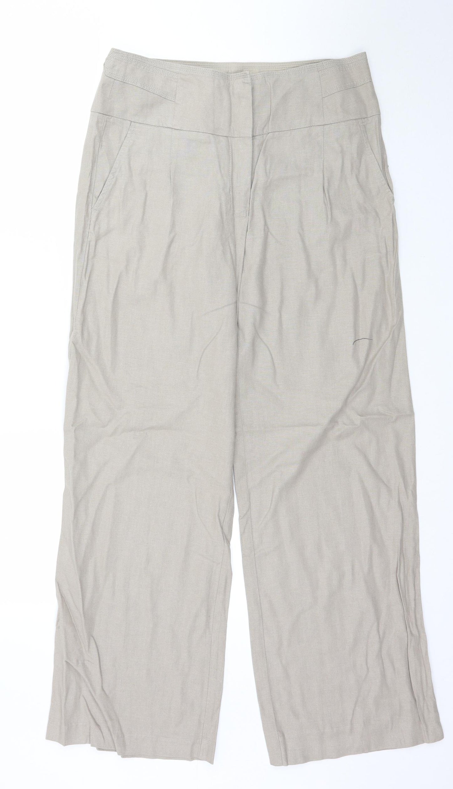 NEXT Womens Beige   Trousers  Size 10 L30 in
