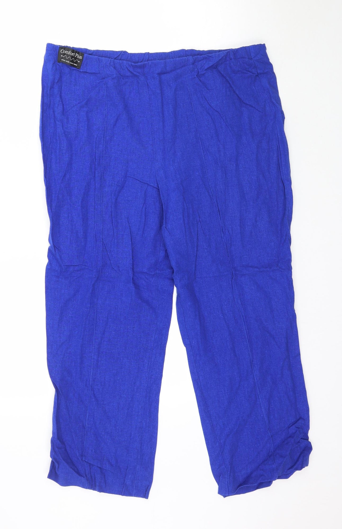 Classic Womens Blue   Cropped Trousers Size 16 L25 in