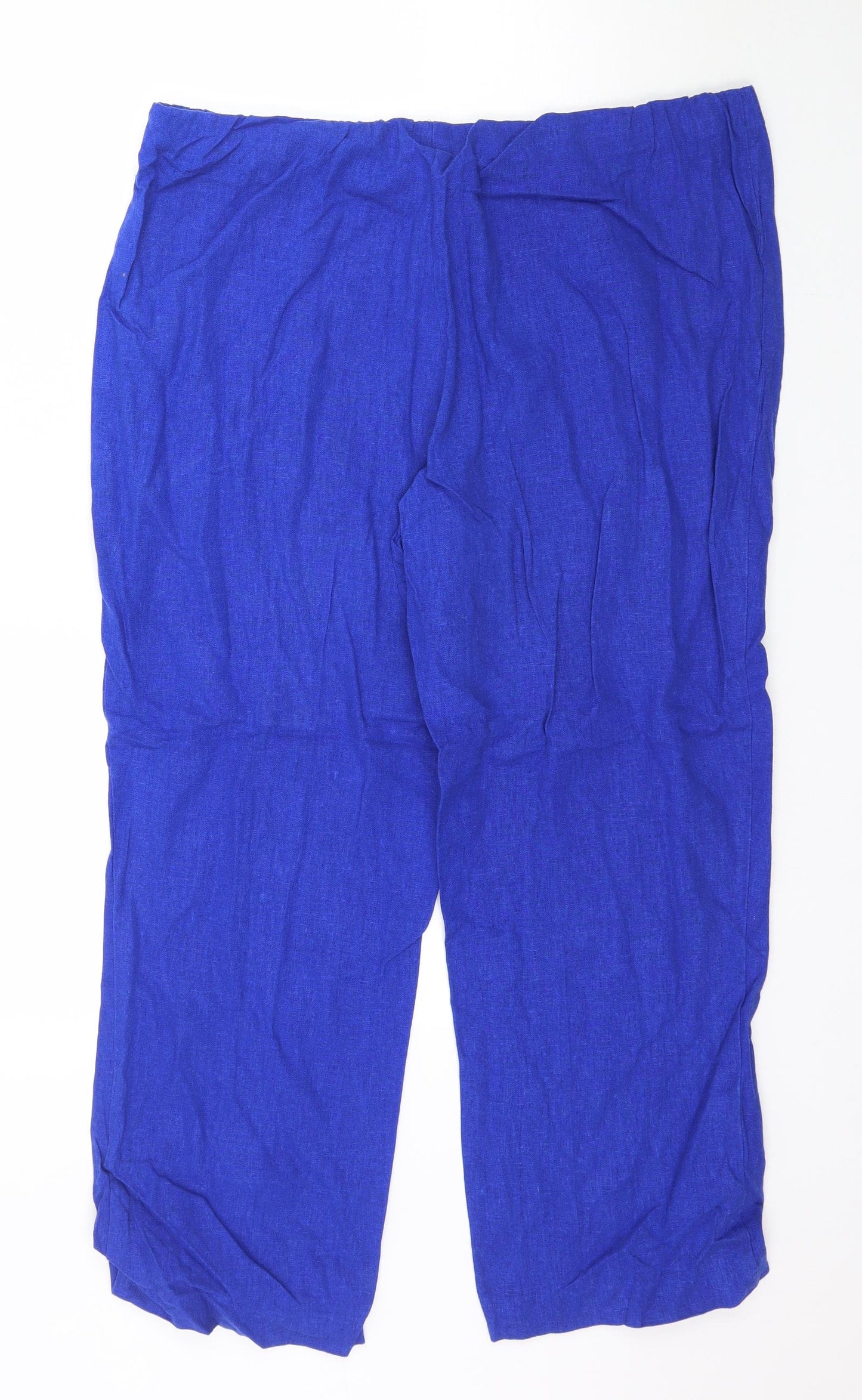 Classic Womens Blue   Cropped Trousers Size 16 L25 in
