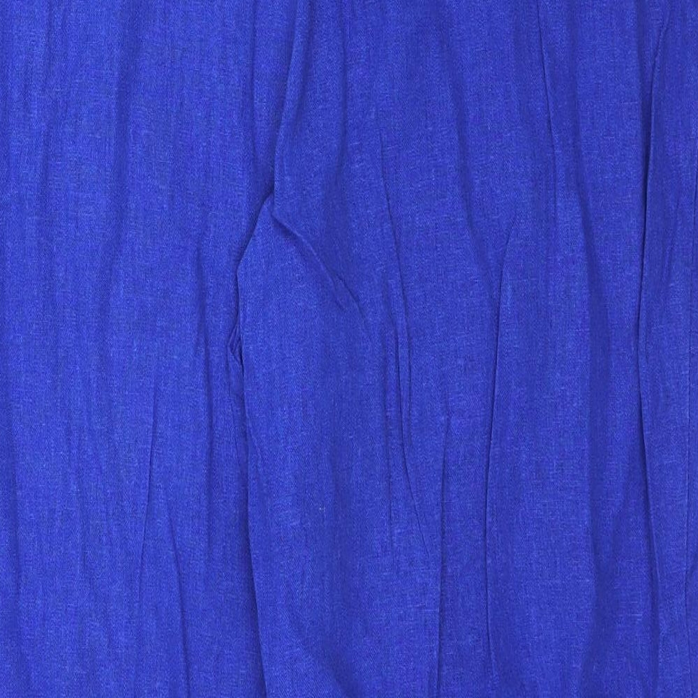 Classic Womens Blue   Cropped Trousers Size 16 L25 in
