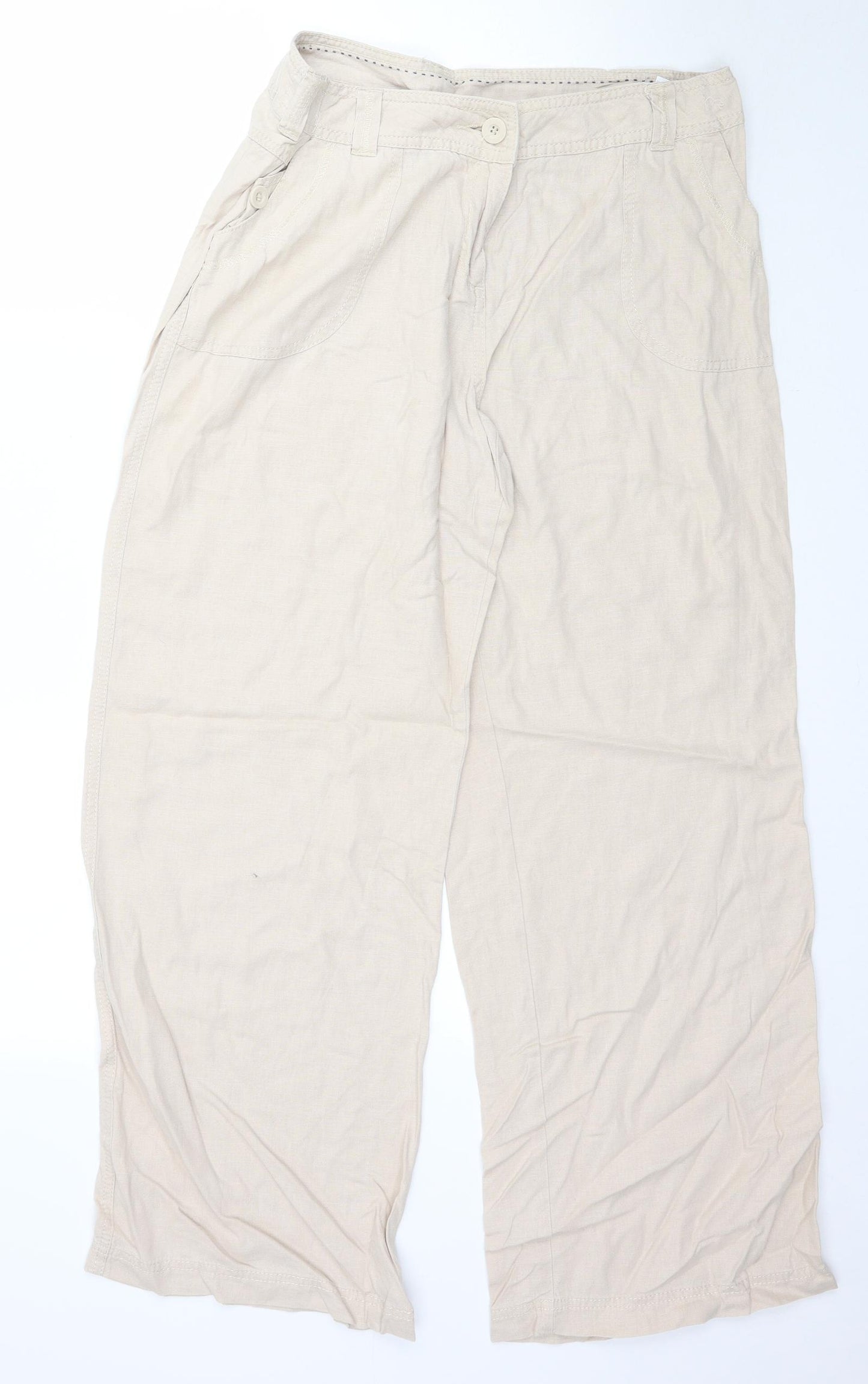 Marks and Spencer Womens Beige   Trousers  Size 14 L30 in
