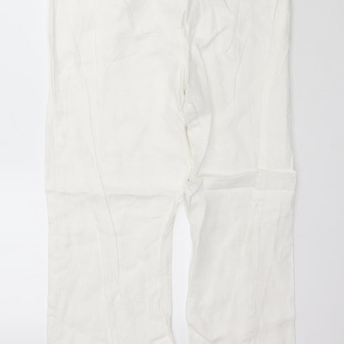 Marks and Spencer Womens White   Trousers  Size 10 L27 in