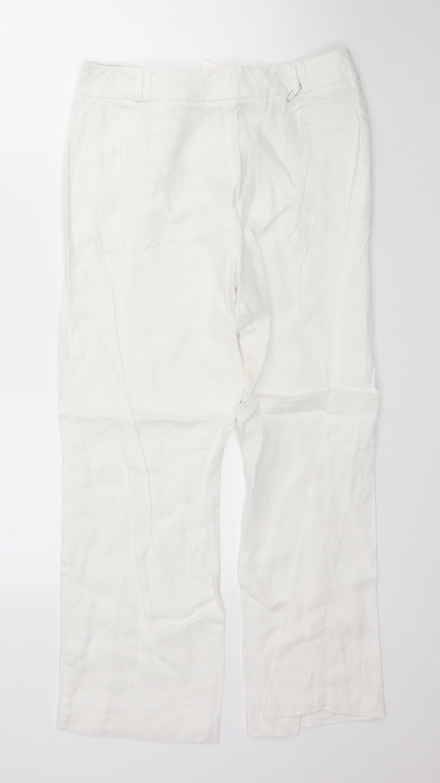 Marks and Spencer Womens White   Trousers  Size 10 L27 in