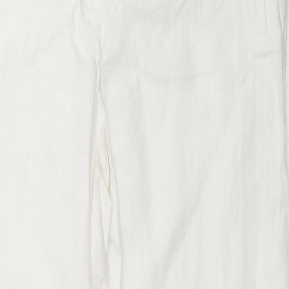 Marks and Spencer Womens White   Trousers  Size 10 L27 in
