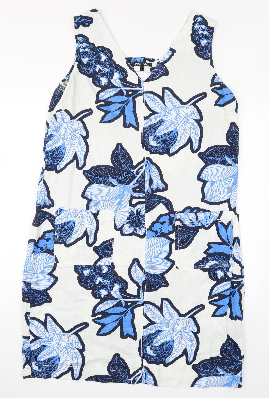 NEXT Womens Blue Floral  Tank Dress  Size 14