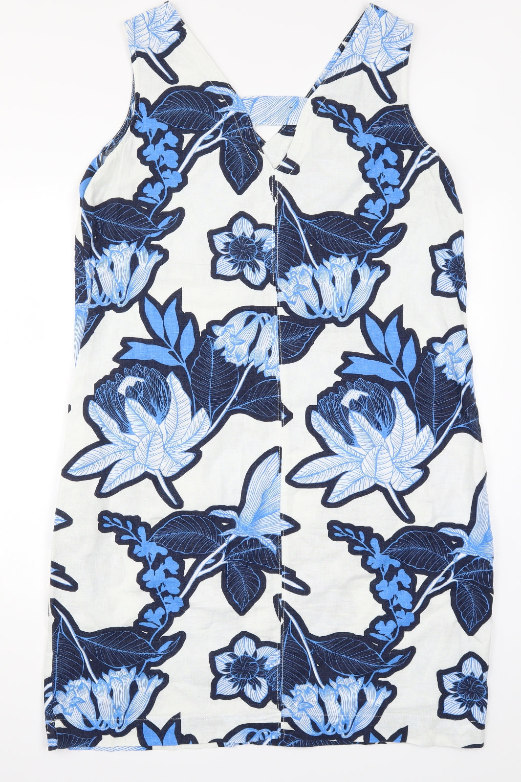NEXT Womens Blue Floral  Tank Dress  Size 14