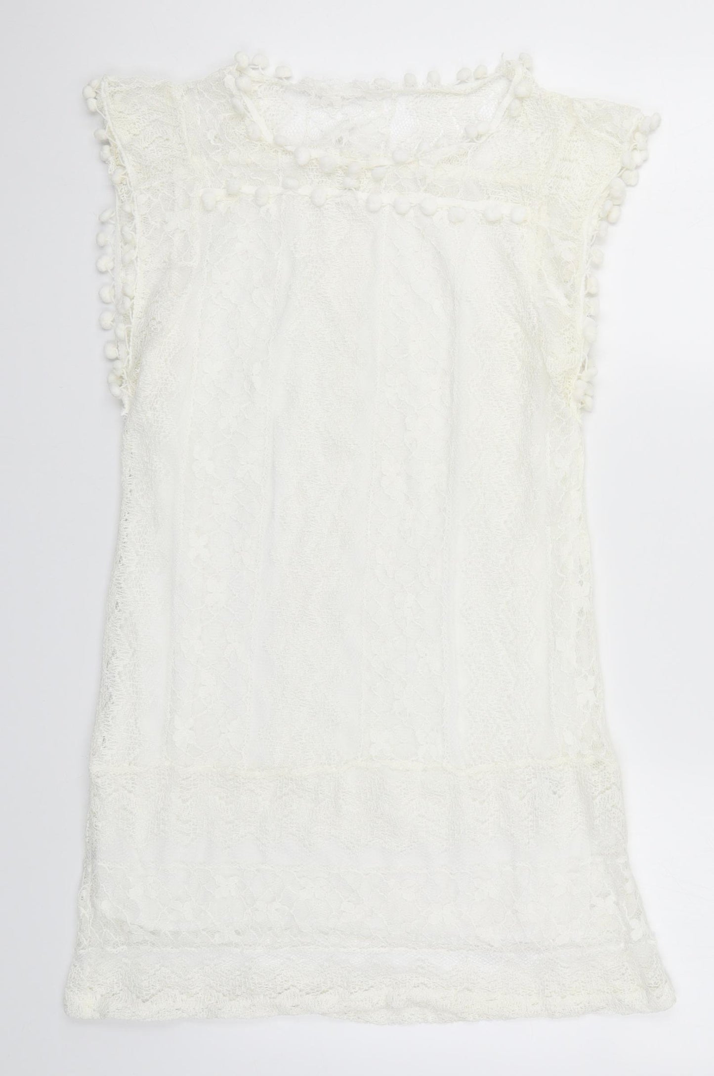 Fu Gui Xing Womens White  Lace Basic T-Shirt Size M