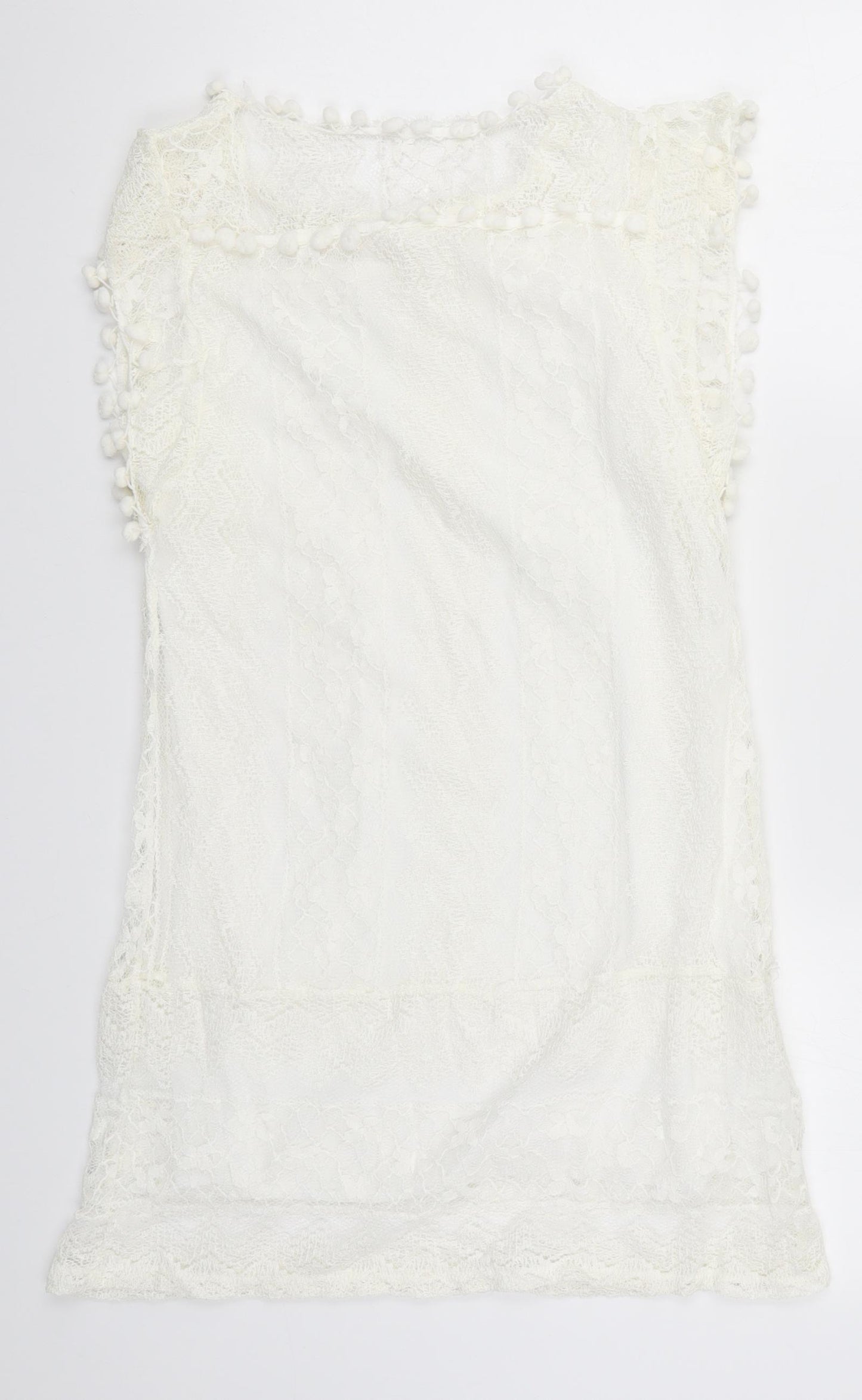 Fu Gui Xing Womens White  Lace Basic T-Shirt Size M