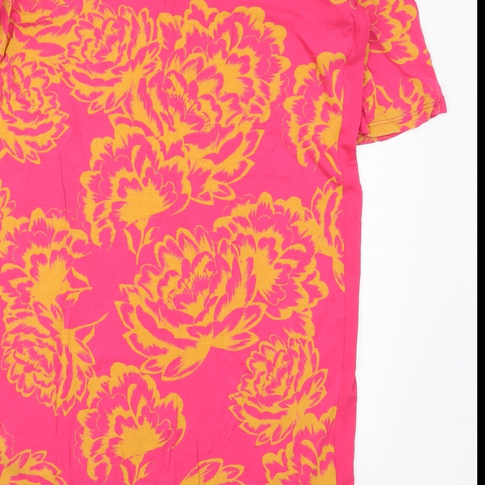 NEXT Womens Pink Floral  Basic T-Shirt Size 6