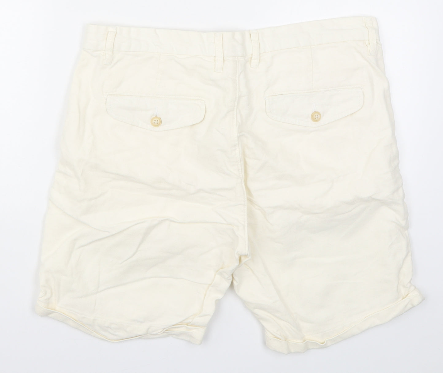 H&M Mens Ivory   Bermuda Shorts Size 34