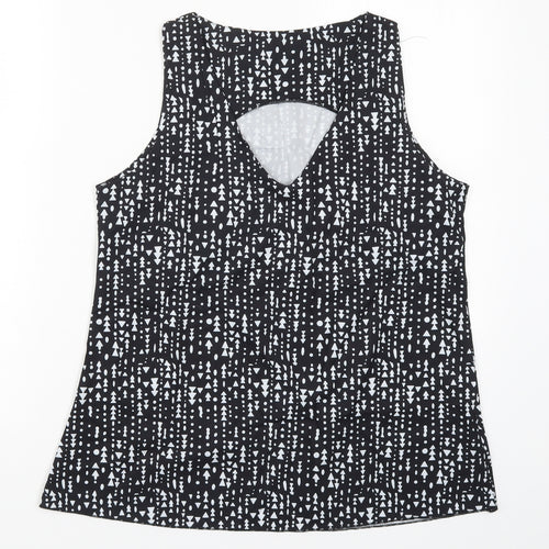 Preworn Womens Black Geometric  Basic Tank Size M