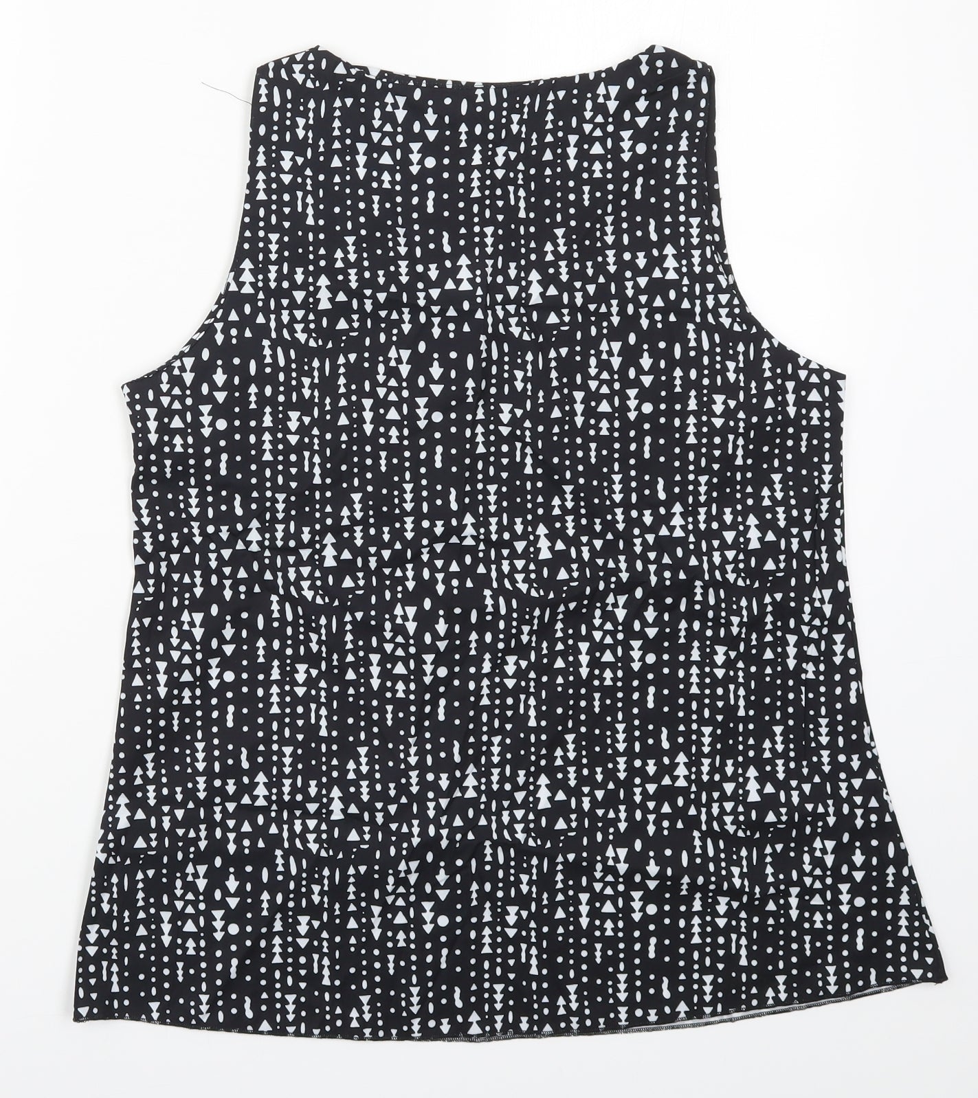 Preworn Womens Black Geometric  Basic Tank Size M