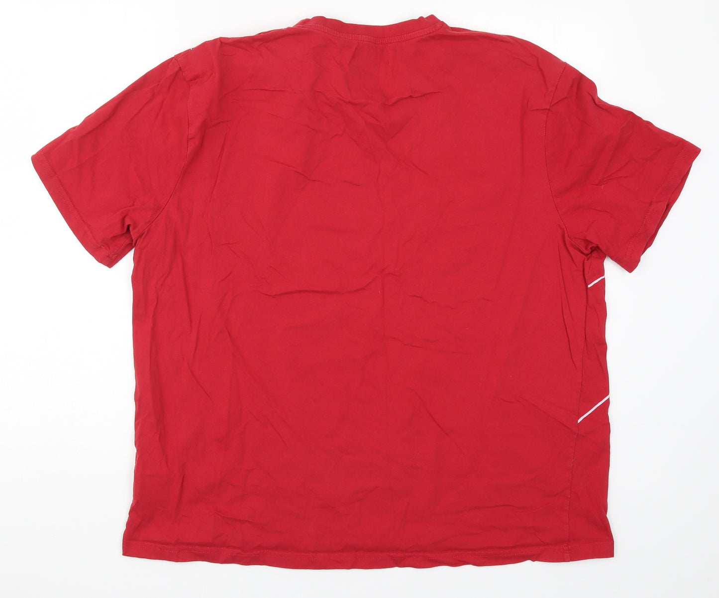 Atlas Mens Red    T-Shirt Size 2XL  - Abstract
