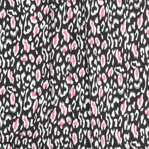Preworn Womens Pink Animal Print  Trousers  Size L L30 in - Black and Pink Loungewear