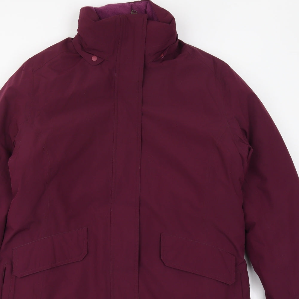Lands End Womens Purple   Overcoat Coat Size M  - Plum Coloured