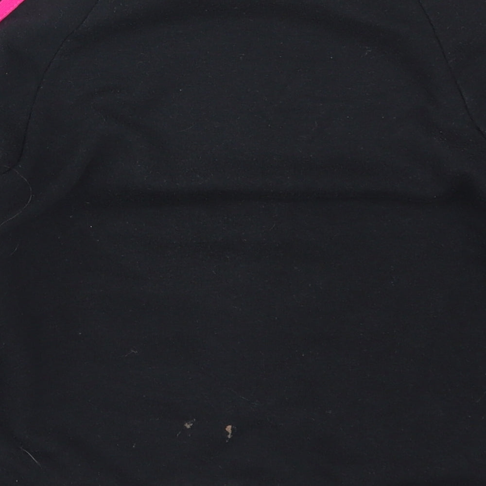 Matalan Girls Black Striped  Pullover Sweatshirt Size 6-7 Years  - You Go Girl