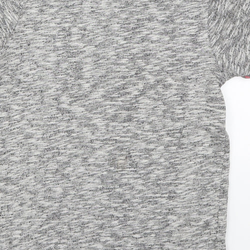F&F Boys Grey Check  Basic T-Shirt Size 10-11 Years