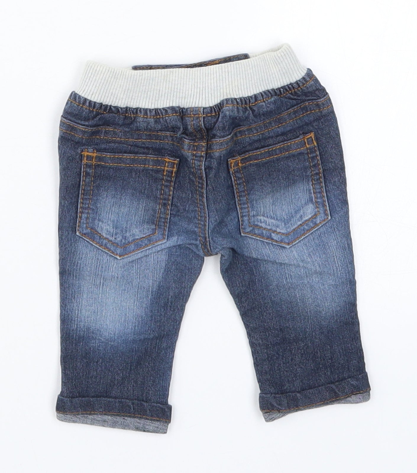 F&F Boys Blue  Denim Capri Jeans Size Newborn