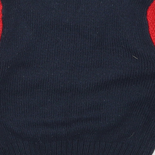George Boys Blue  Knit Pullover Jumper Size 9-12 Months  - Santa