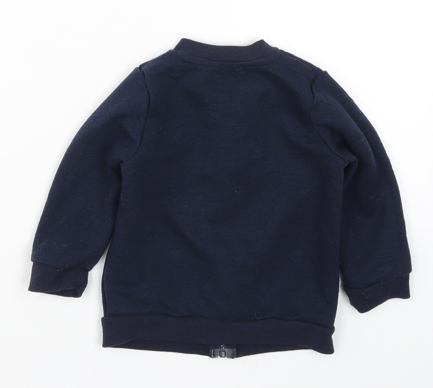 Pep&Co Boys Blue   Full Zip Jumper Size 9-12 Months  -  Tree Design