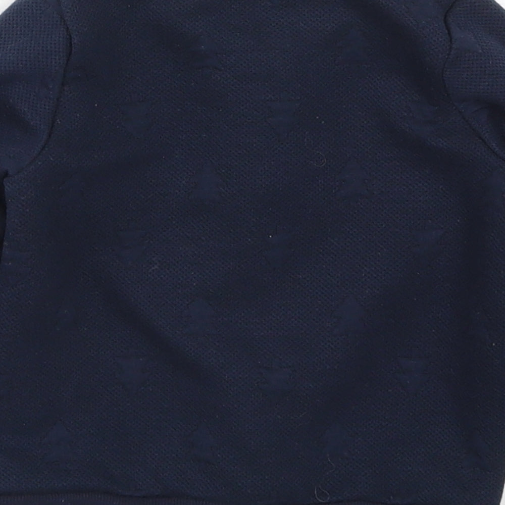 Pep&Co Boys Blue   Full Zip Jumper Size 9-12 Months  -  Tree Design