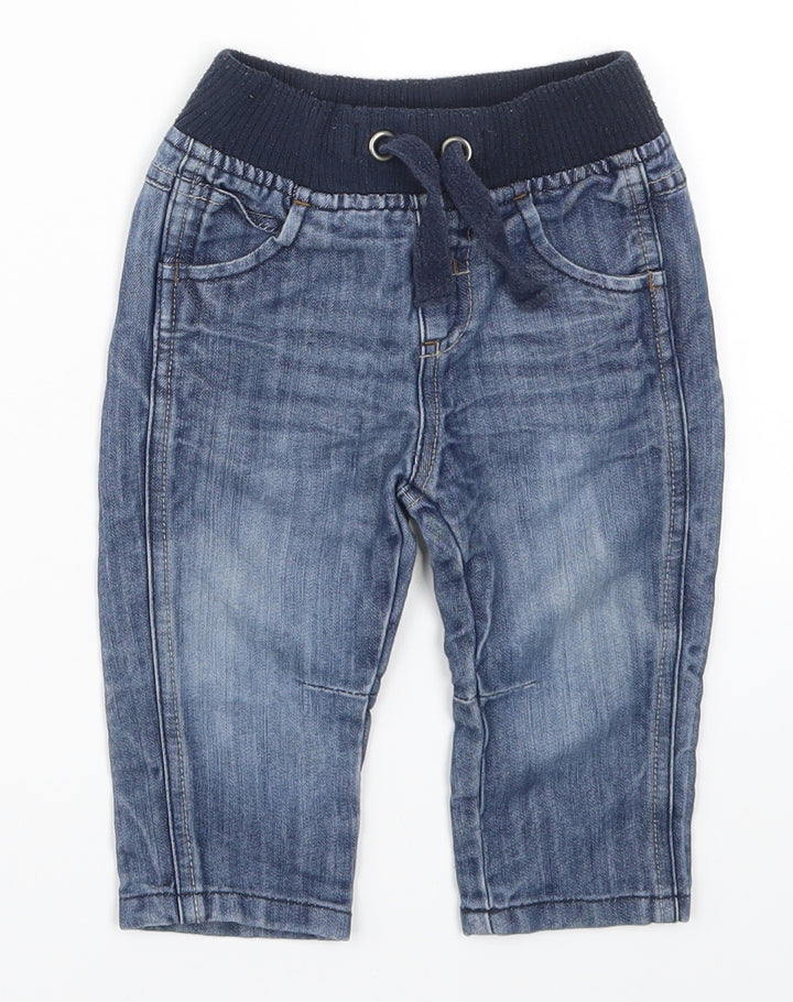 Matalan Boys Blue  Denim Capri Jeans Size 9-12 Months