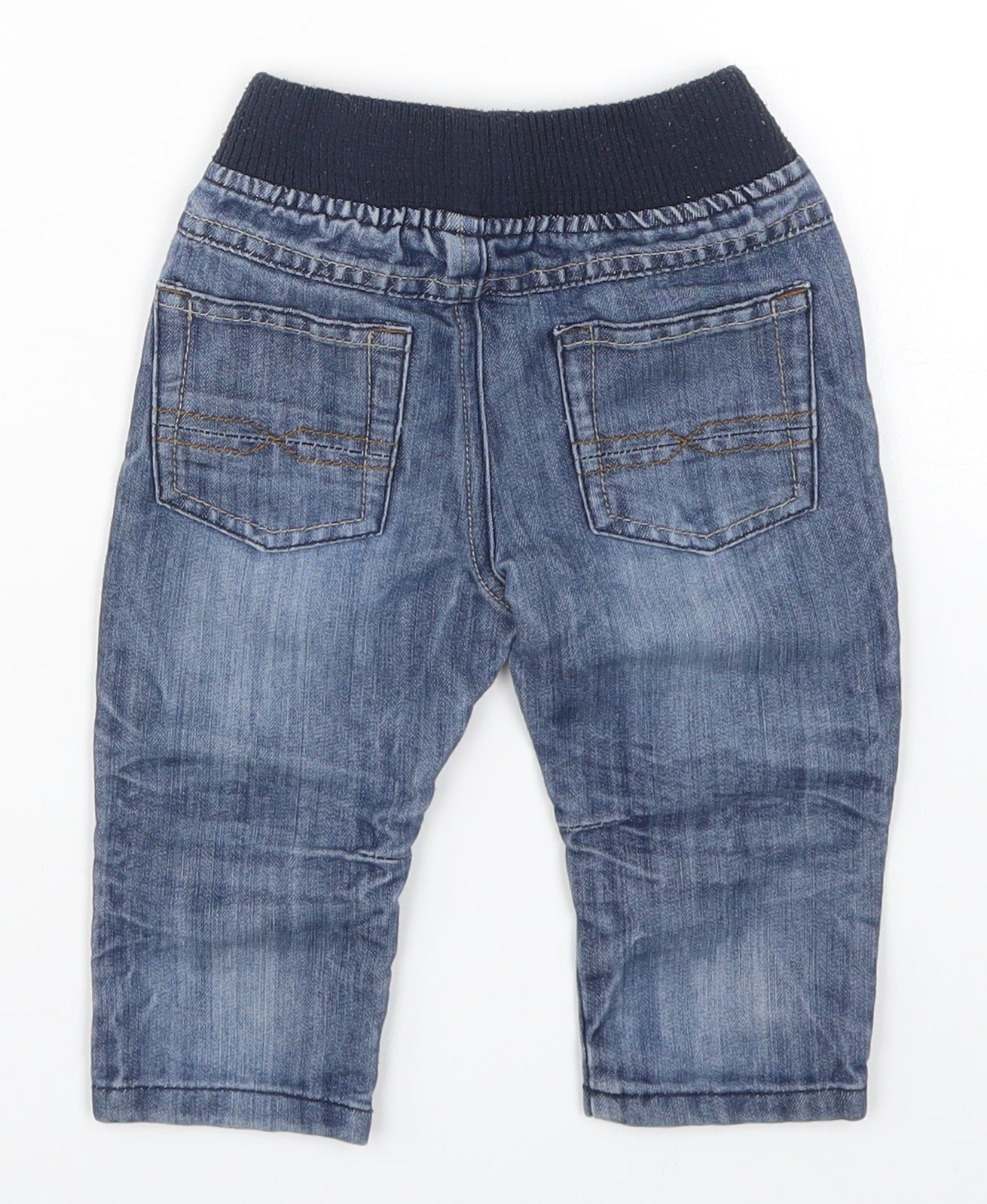 Matalan Boys Blue  Denim Capri Jeans Size 9-12 Months