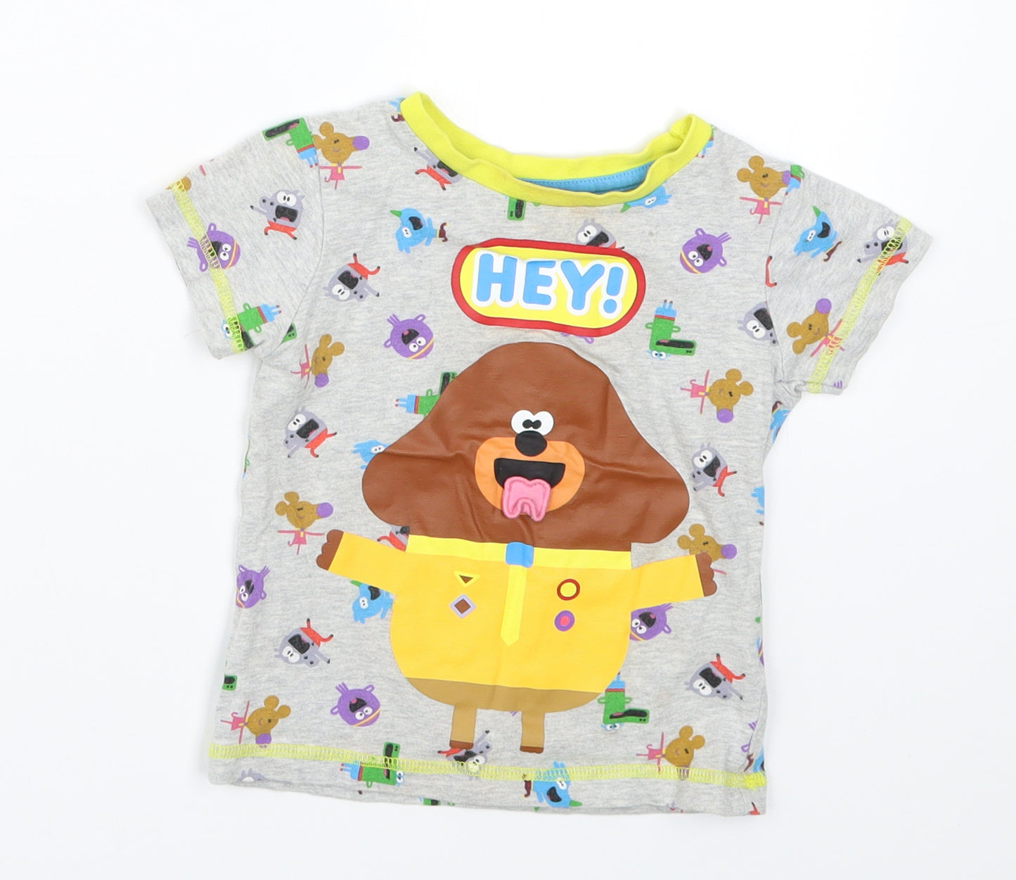 TU Boys Grey   Basic T-Shirt Size 2-3 Years  - Hey Duggee