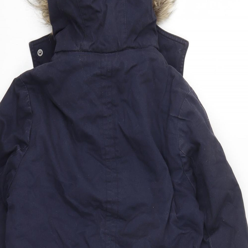 Mantaray Womens Blue   Parka Coat Size 8