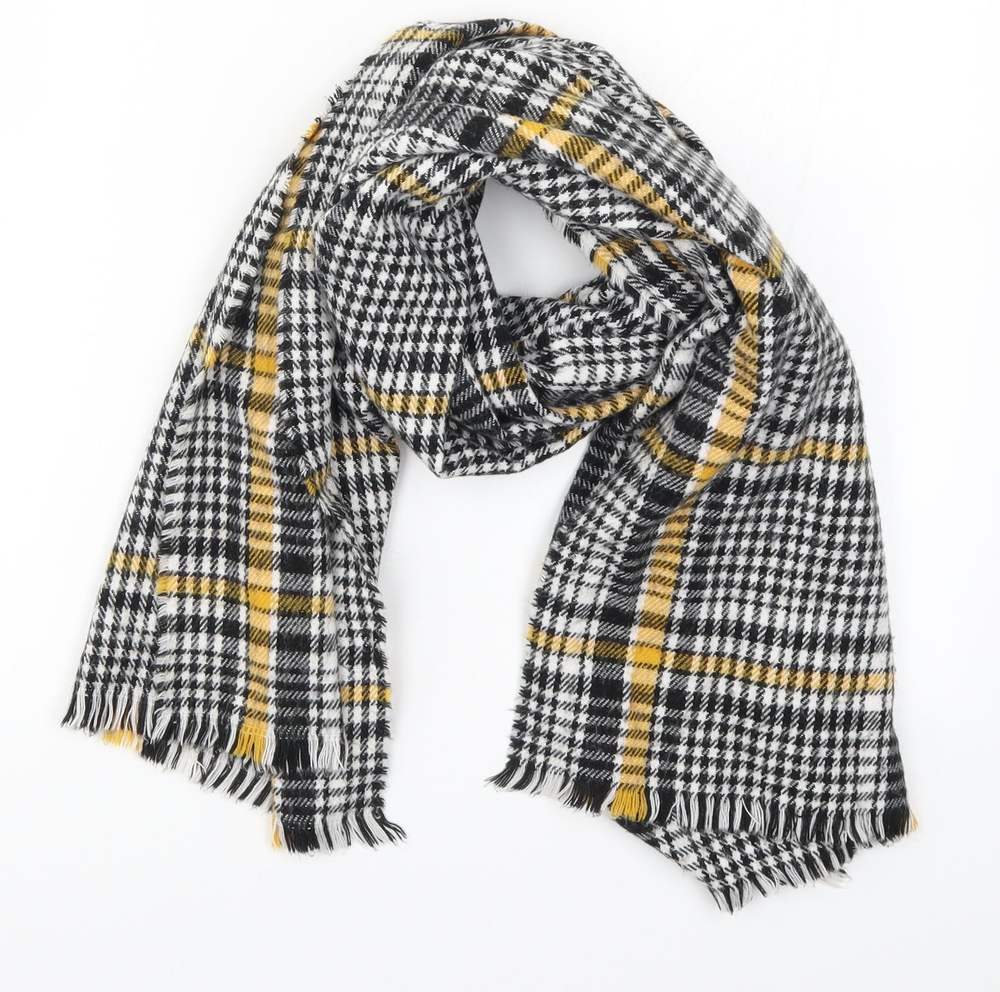 Primark Womens Yellow Check   Scarf