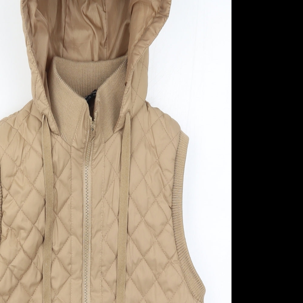 Select Womens Beige   Gilet Coat Size 14