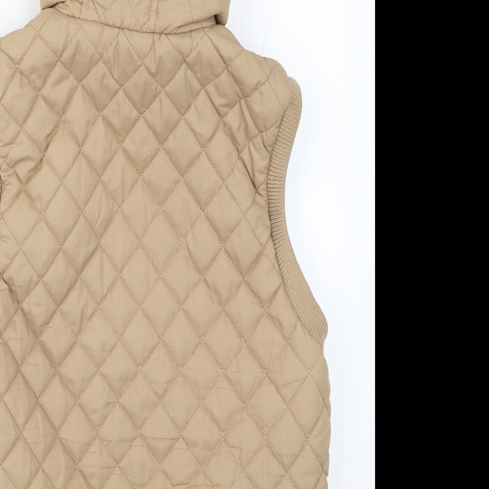 Select Womens Beige   Gilet Coat Size 14