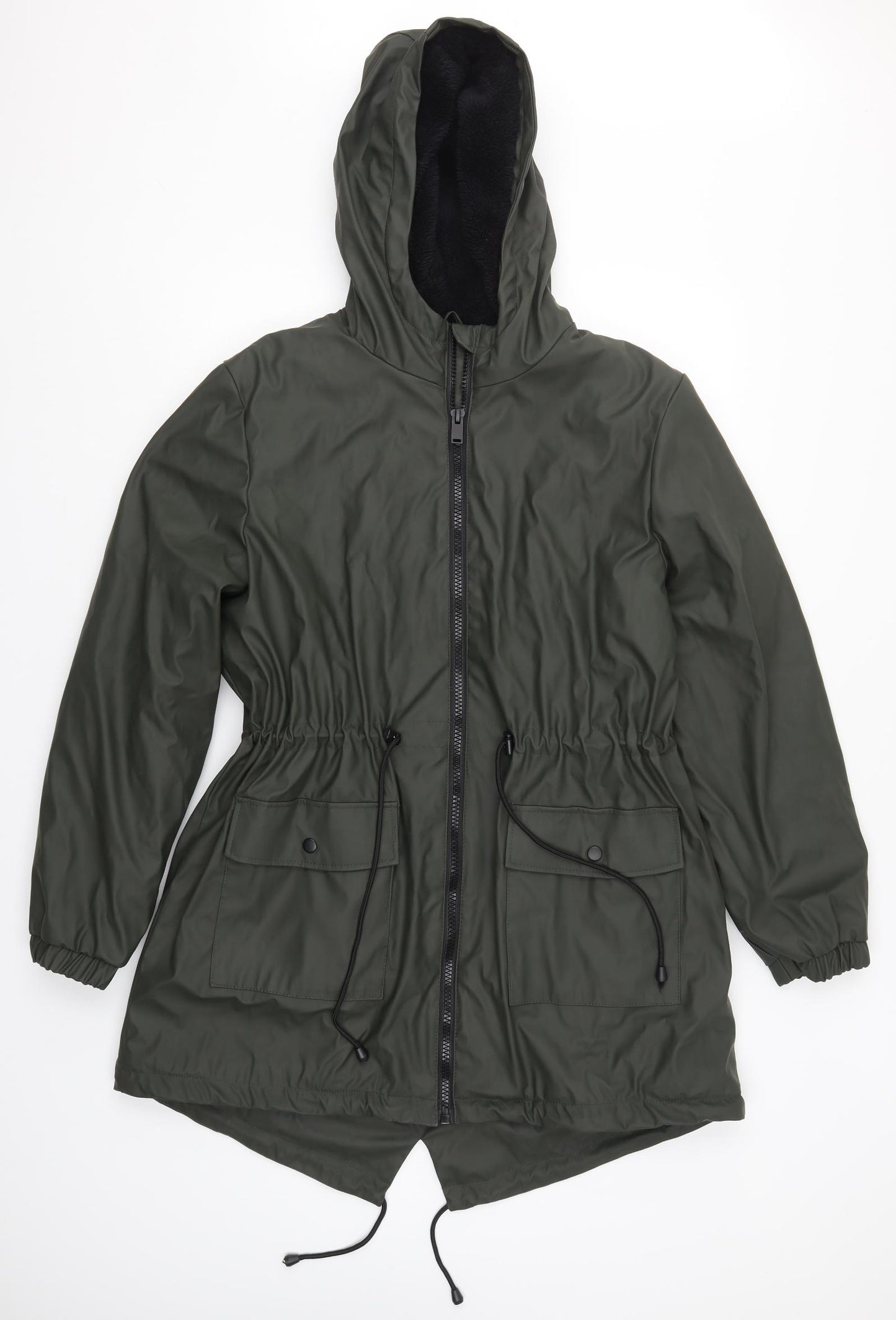 Primark Womens Green   Rain Coat Coat Size 14