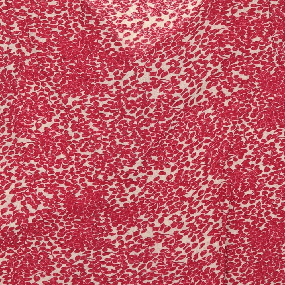Evans Womens Pink Floral  Basic Blouse Size 24