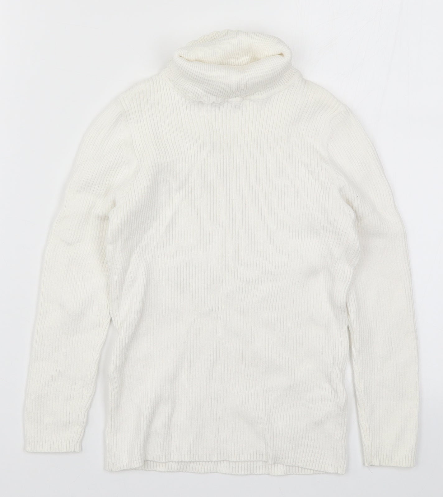 George Girls White   Pullover Jumper Size 7-8 Years