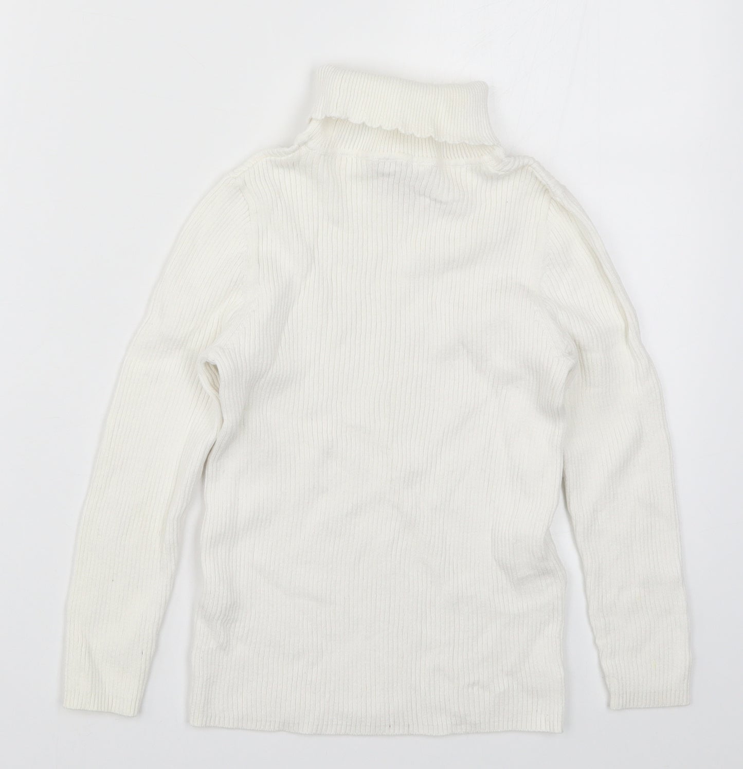 George Girls White   Pullover Jumper Size 7-8 Years